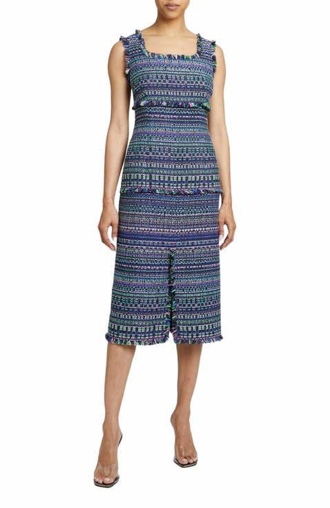 Faye A-line Sleeveless Sheath Dress in Modern Tweed