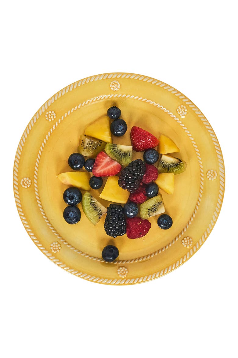 Berry & Thread Set of 4 Melamine Dessert Plates, Alternate, color, SUNSHINE