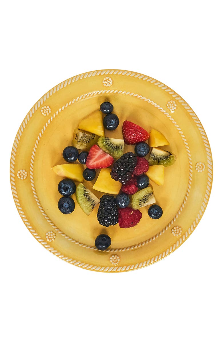 Juliska Berry & Thread Set of 4 Melamine Dessert Plates, Alternate, color, Sunshine