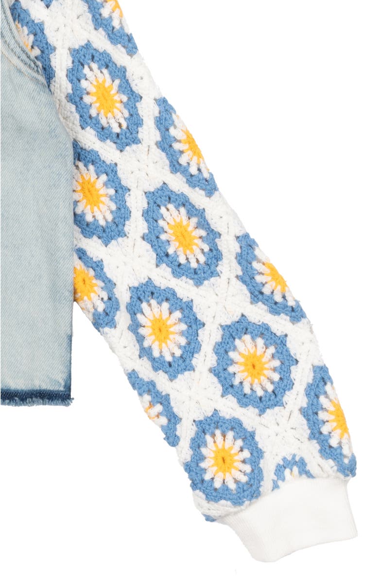 Tween Diva Kids' Open Stitch Denim Jacket, Alternate, color,