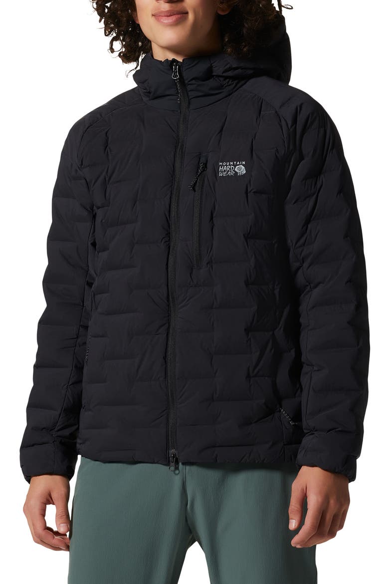 Stretchdown™ 700 Fill Power Down Hooded Jacket, Main, color, BLACK
