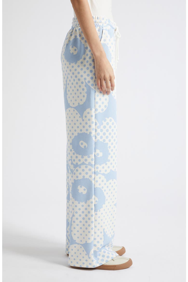 Varet Uniko Kiski Flower Polka Dot Pants, Alternate, color, LIGHT BLUE OFF WHITE