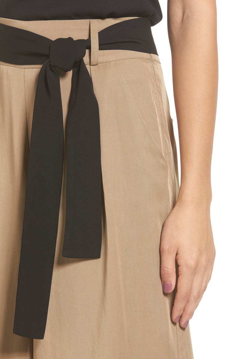 STOREE Tie Front Culottes, Alternate, color,