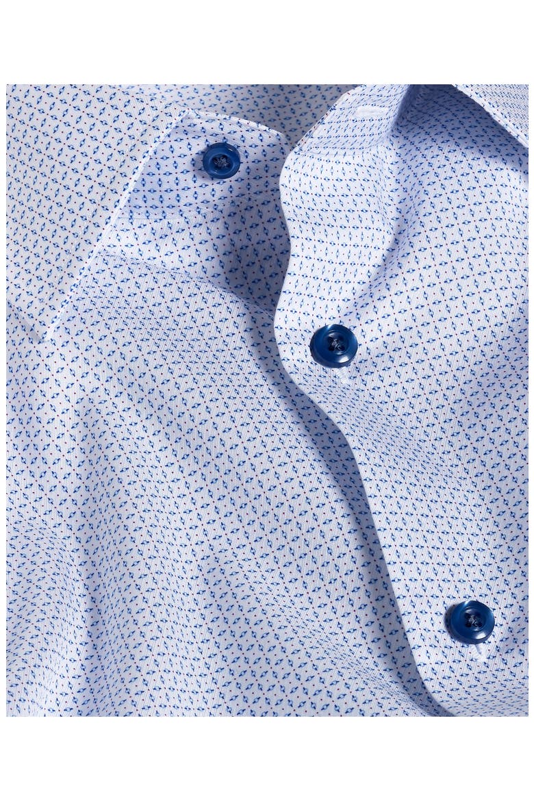 Regular Fit Microcheck Cotton Dress Shirt, Alternate, color, BLUE/ BERRY