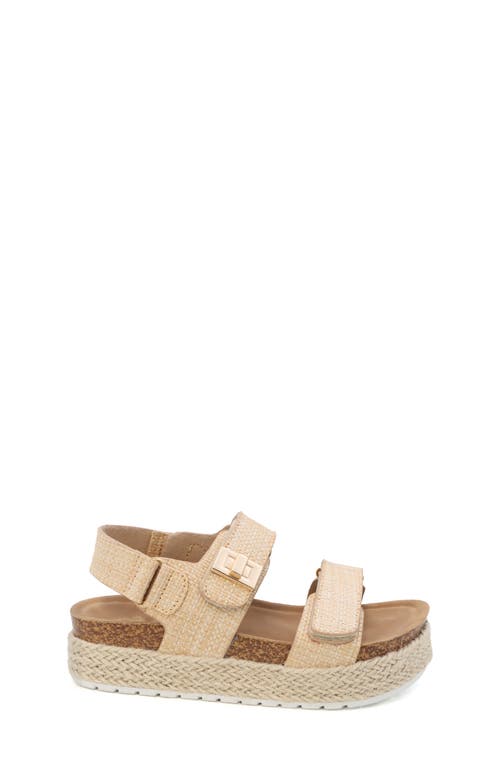 Yoki Kids' Espadrille Platform Wedge Sandal In Beige