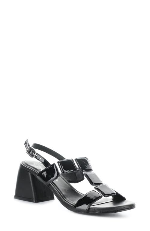 Bos. & Co. Glow Slingback Sandal In Black Patent/black Leather