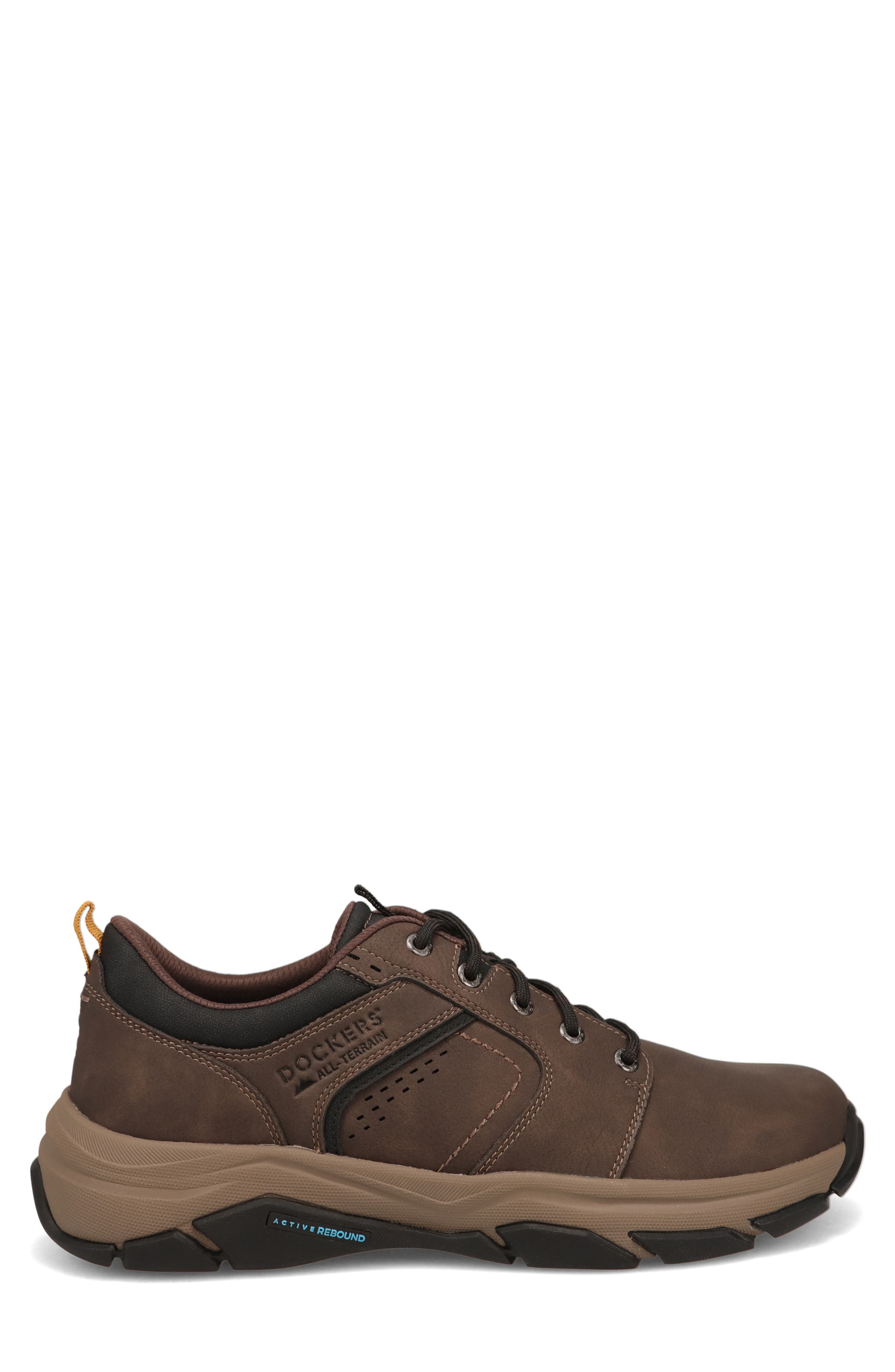Rockwell Faux Leather Sneaker, Alternate, color, DARK BROWN