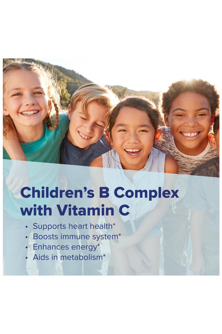 Children's B Complex with Vitamin C Instant Dissolve Tablets, Alternate, color, White