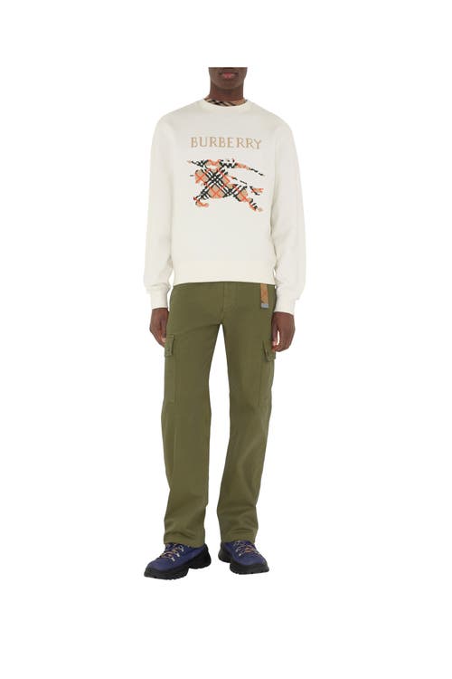 Burberry Crewneck Cotton Sweatshirt With Cross Stitch Ekd