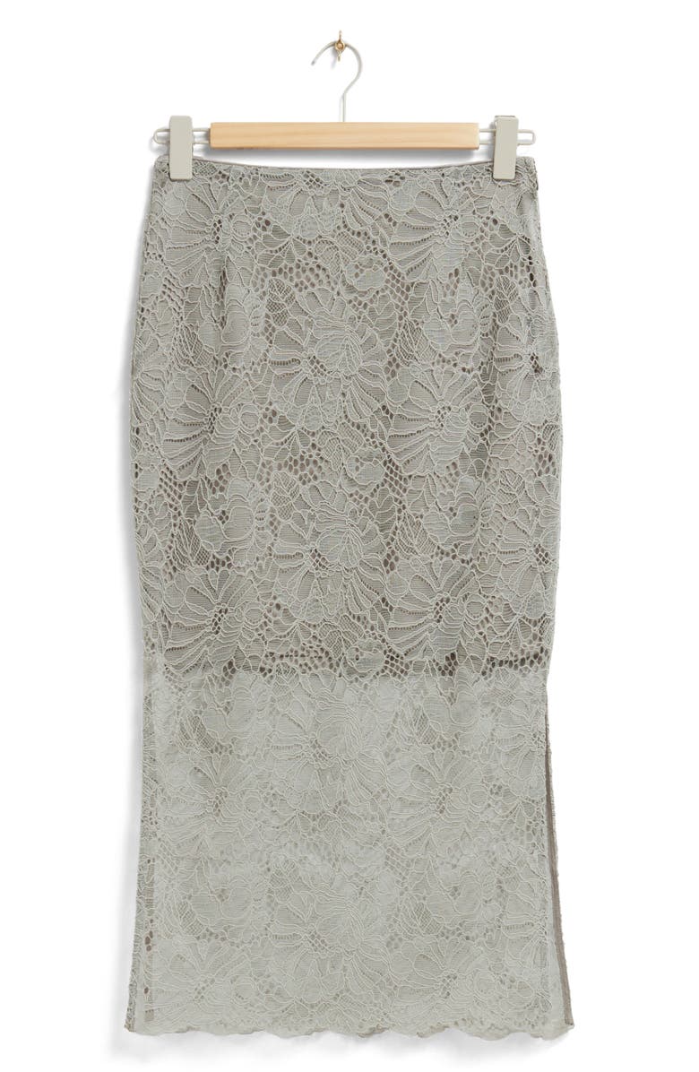 & Other Stories St Erna Lace Skirt, Main, color, Grey
