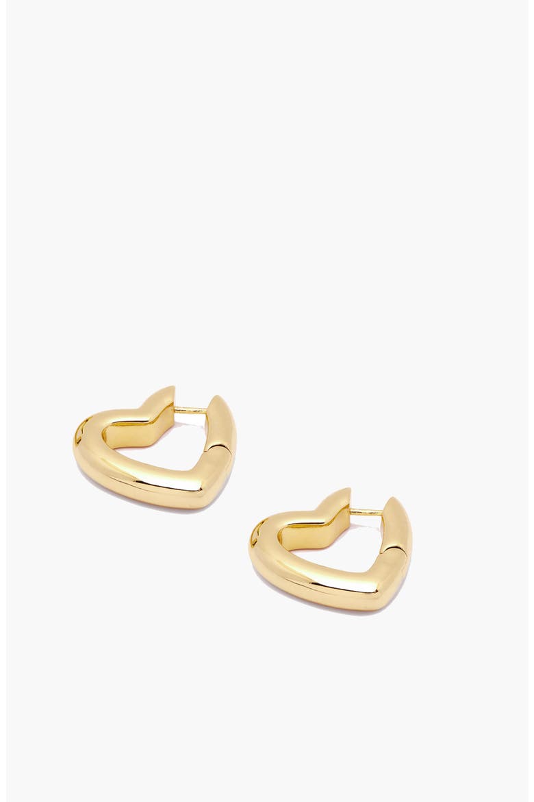 Loff Heart Hoop Earrings, Alternate, color, Gold