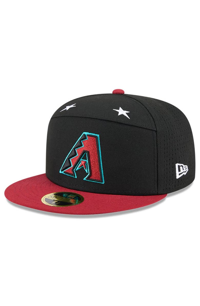 New Era Men's New Era Black/Red  Arizona Diamondbacks 2025 MLB All-Star Game Side Patch 59FIFTY Fitted Hat, Alternate, color, 