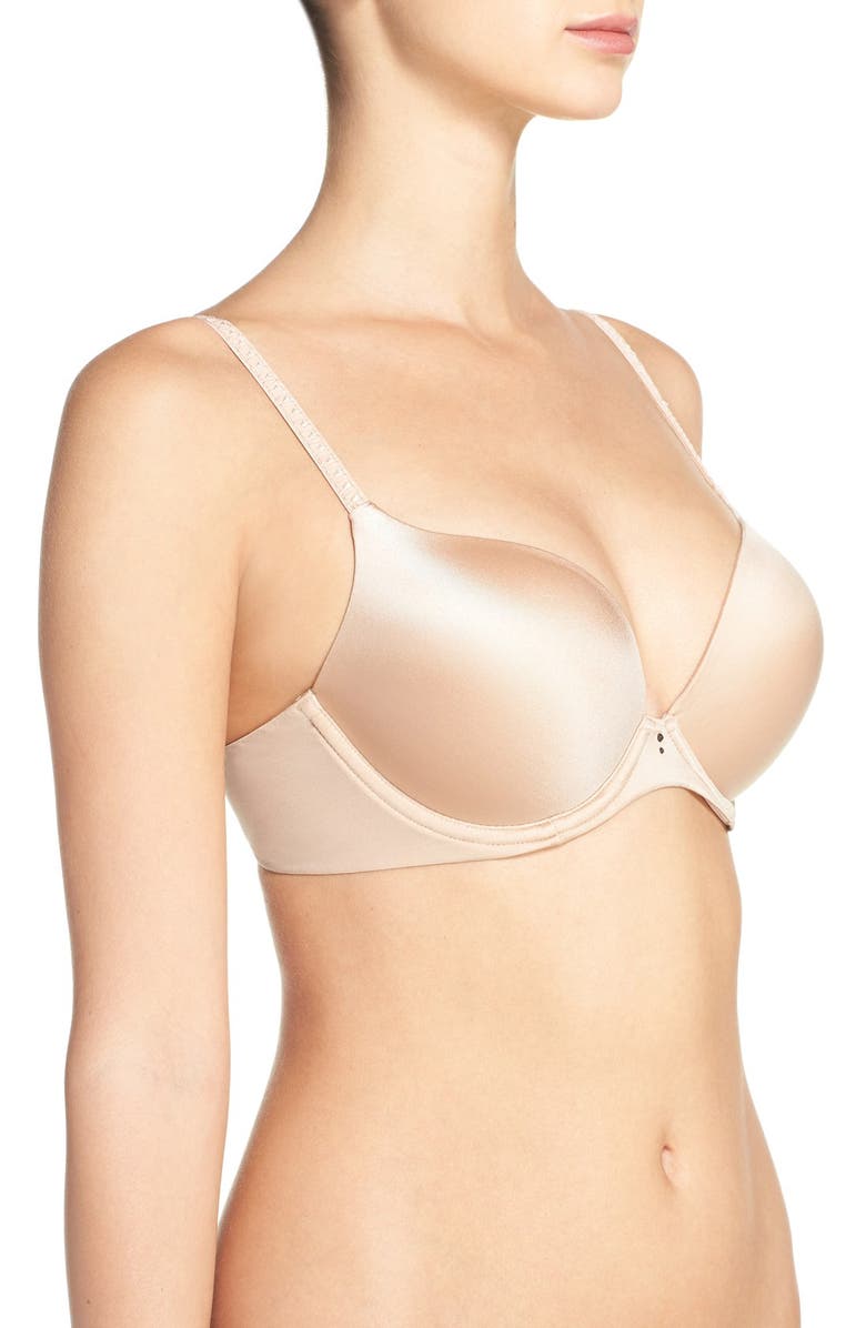 Betsey Johnson Double Trouble Underwire Push-Up Bra, Alternate, color, Sand