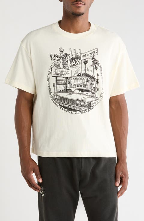 LA Chain City Cotton Graphic T-Shirt