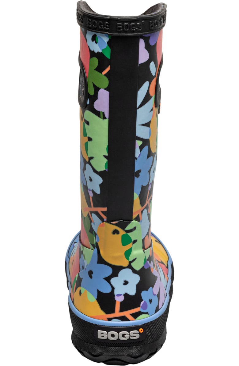 Bogs Kids' Waterproof Rain Boot, Alternate, color, Black Multi