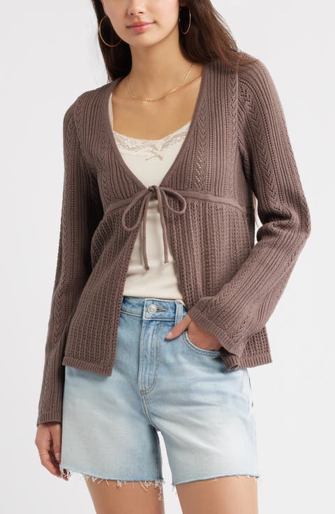 Openstitch Tie Front Cardigan