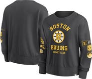 FANATICS Women's Fanatics  Black Boston Bruins Oversized Vintage Go Team Pullover Sweatshirt