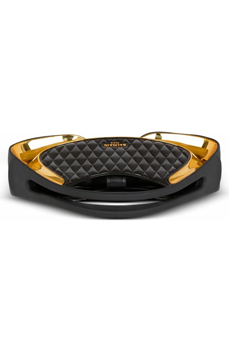 Balmain Quilted Medium Jolie Madame Bag, Alternate, color, Gold