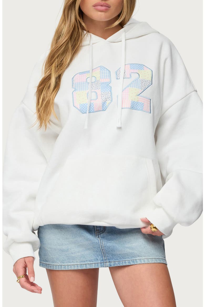82 Oversize Hoodie, Main, color, WHITE