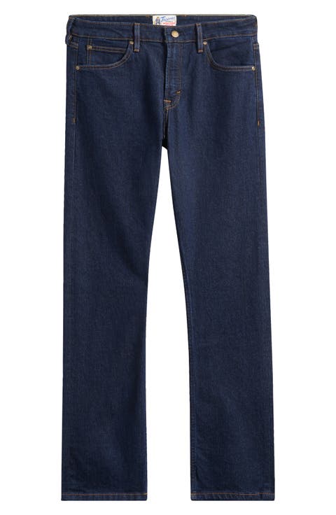 Slim Straight Stretch Denim Jeans (Dark Indigo)