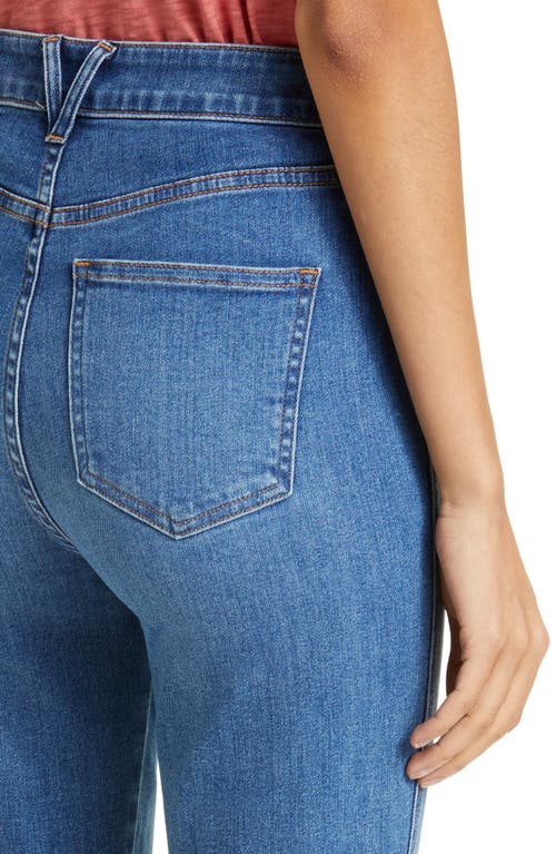 Veronica Beard Carson Raw Hem High Waist Ankle Flare Jeans In Serendipity