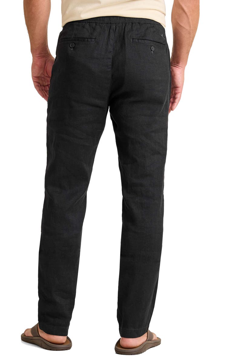 Tommy Bahama Beach Coast Stretch Linen & Cotton Pants, Alternate, color, Black