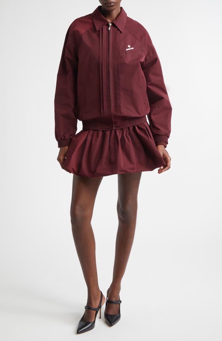 Shushu/Tong Floral Waist Miniskirt, Alternate, color, Wine Red