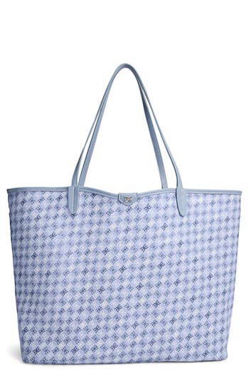 Sam Edelman Large Harper Monogram Shopper Tote In Blue