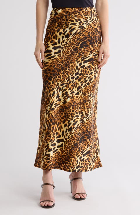 Animal Print Maxi Skirt