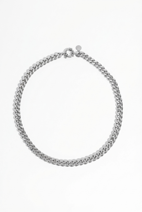Silver Cuban Chain Necklace