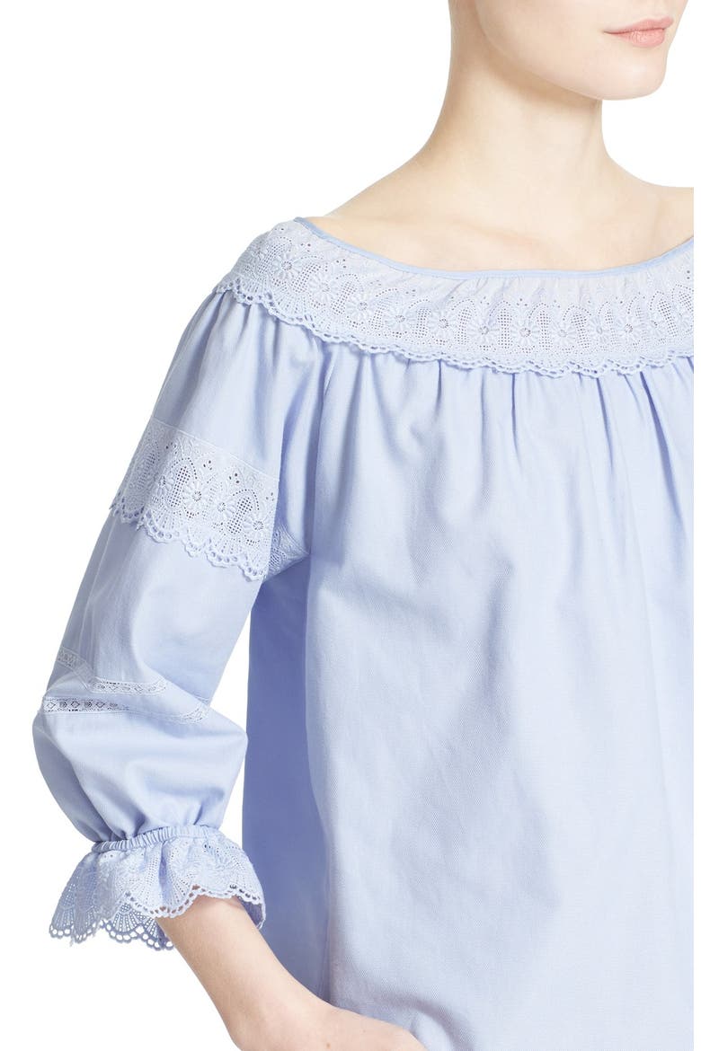 'Rose' Cotton Peasant Top, Alternate, color, LAVENDER