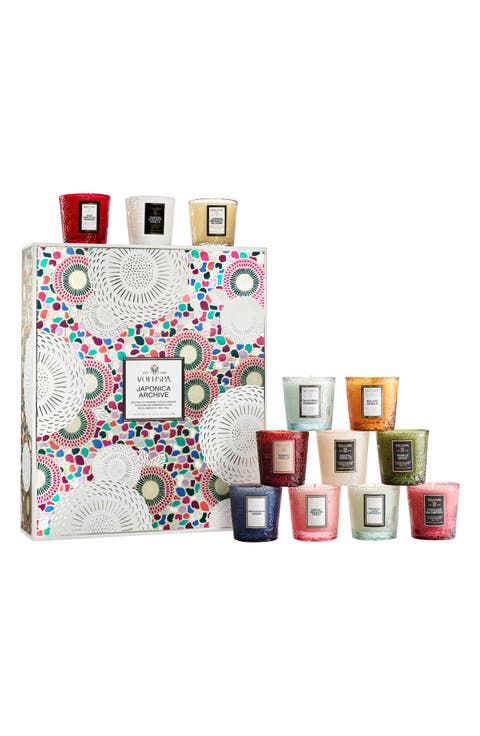 Japonica Archive 12-Piece Votive Candle Set
