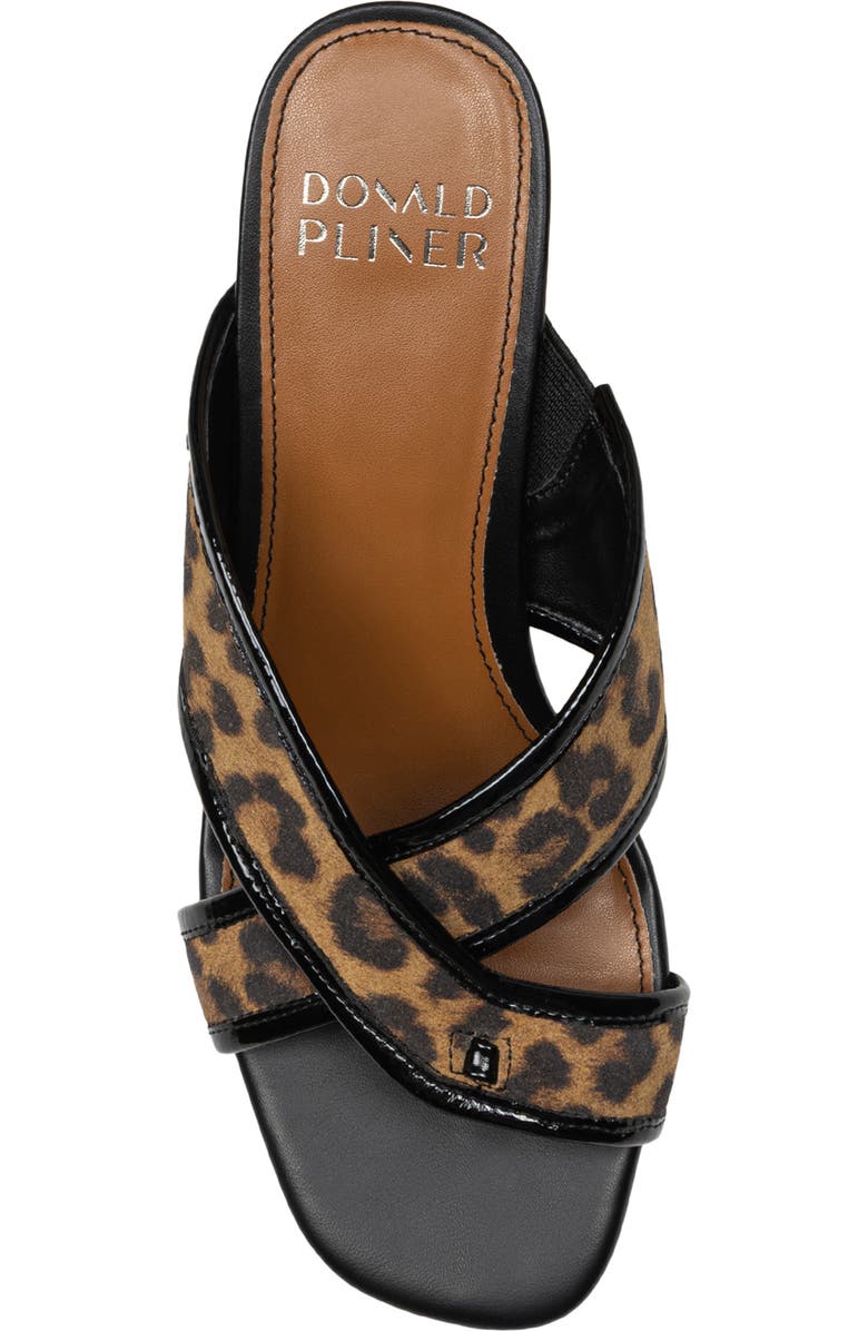 Donald Pliner Kaysha Kitten Heel Slide Sandal, Alternate, color, Tobacco/ Black
