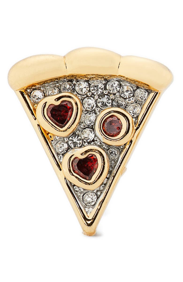 Kate Spade New York pizza my heart cubic zirconia stud earrings, Alternate, color, 