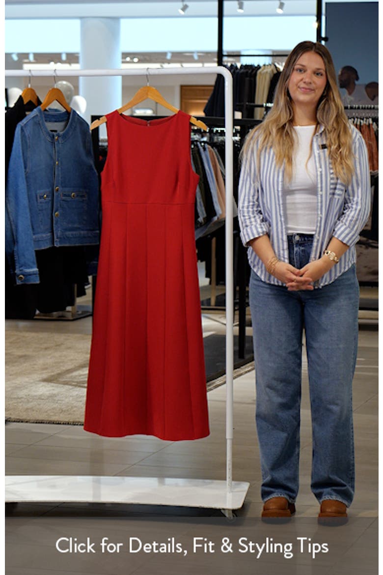 Bateau Neck Midi Dress video