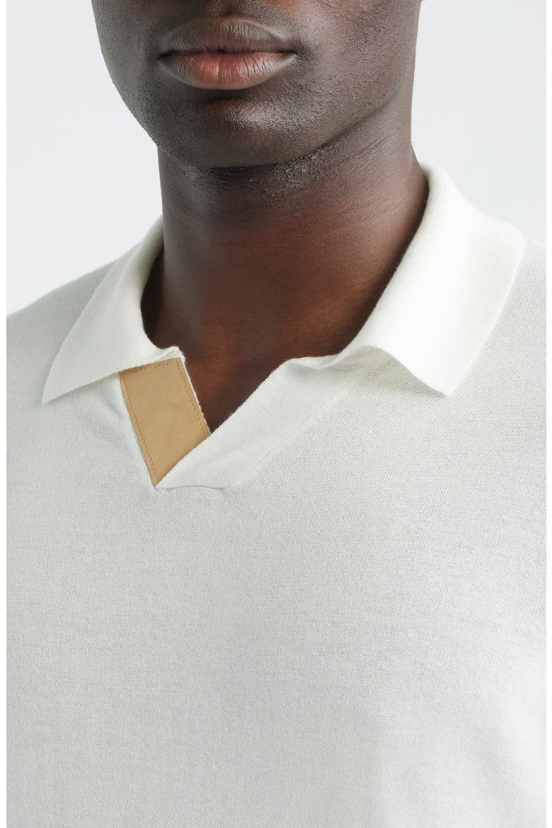Regular Fit Johnny Collar Polo, Alternate, color, WHITE