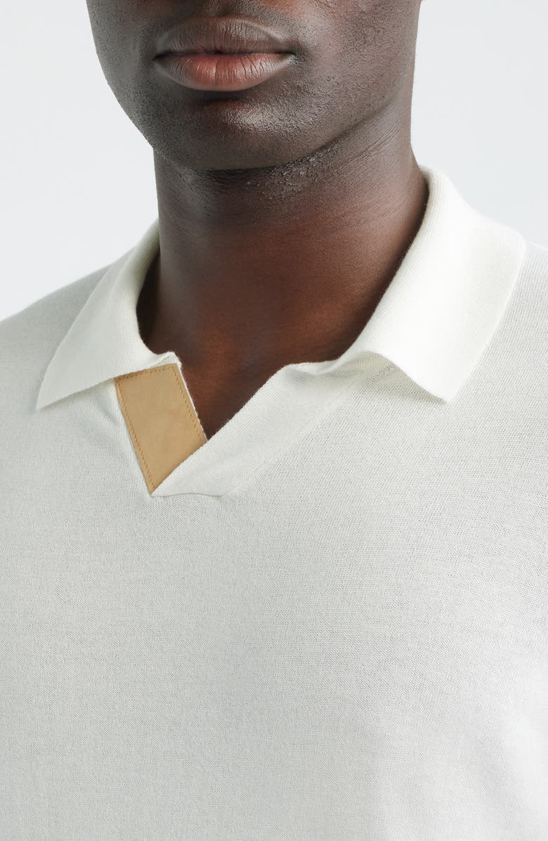 Canali Regular Fit Johnny Collar Polo, Alternate, color, White