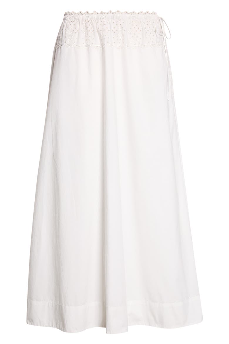 Harriet Eyelet Detail Cotton Skirt, Alternate, color, VINTAGE WHITE
