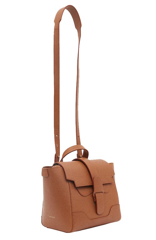 Senreve Mini Maestra Pebbled Leather 4-way Convertible Handbag In Brown
