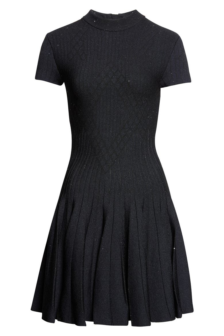 Glittered Compact Viscose Knit Dress, Main, color, 6DU BLUE
