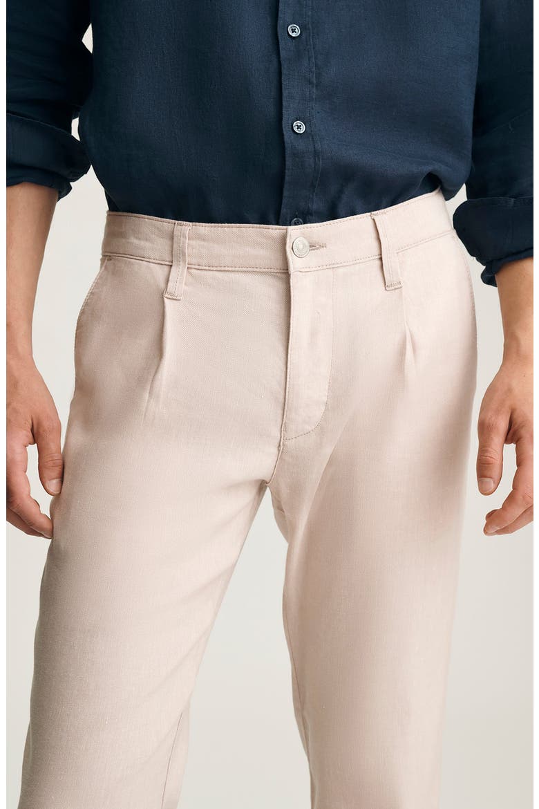 Will Pleated Linen Blend Pants, Alternate, color, CREAM LINEN