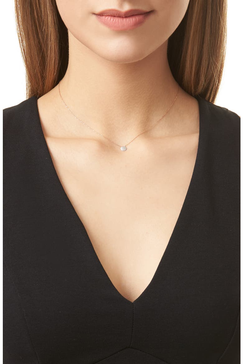 Lauren Joy Diamond Disc Pendant Necklace, Alternate, color, ROSE GOLD