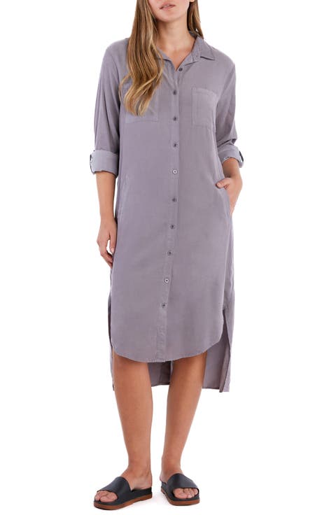 Chill Out High-Low Corduroy Shirtdress