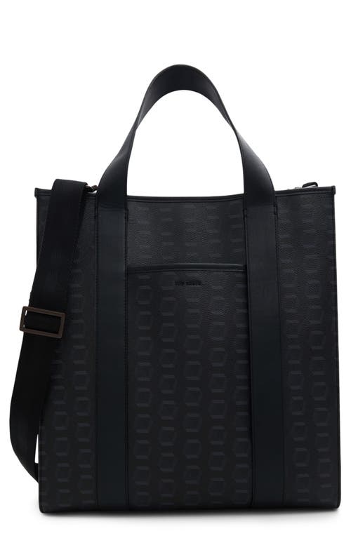 Ted Baker London Harrison Tote In Canvas Black Graphic