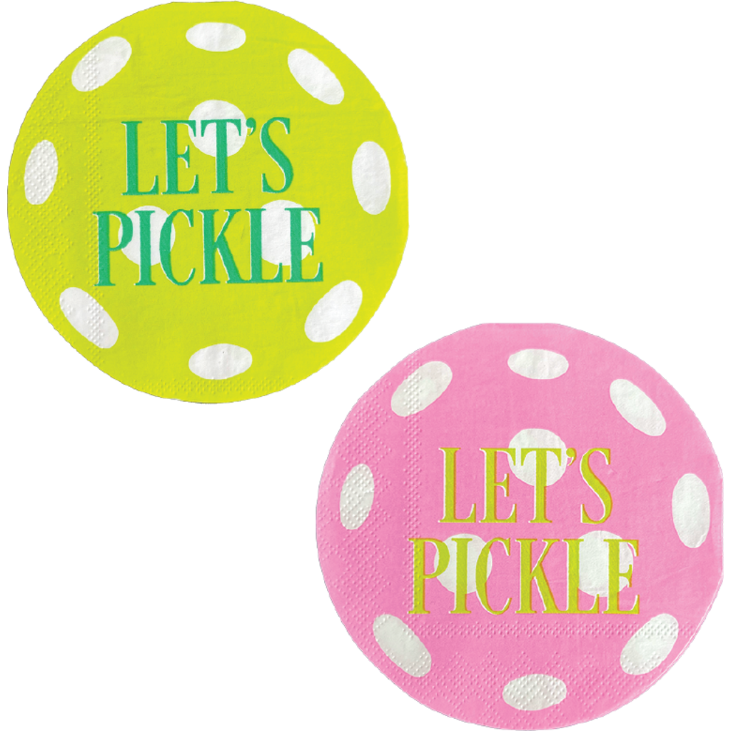 Jollity & Co Pickleball Social Club Let's Pickle Cocktail Napkins In Assorted Pre-pack