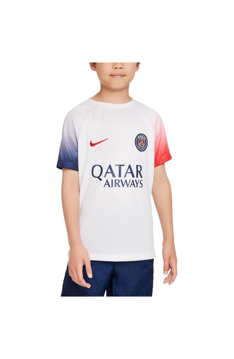 Nike Youth Nike White Paris Saint-Germain 2023/24 Academy Pro Performance Pre-Match Top, Alternate, color,
