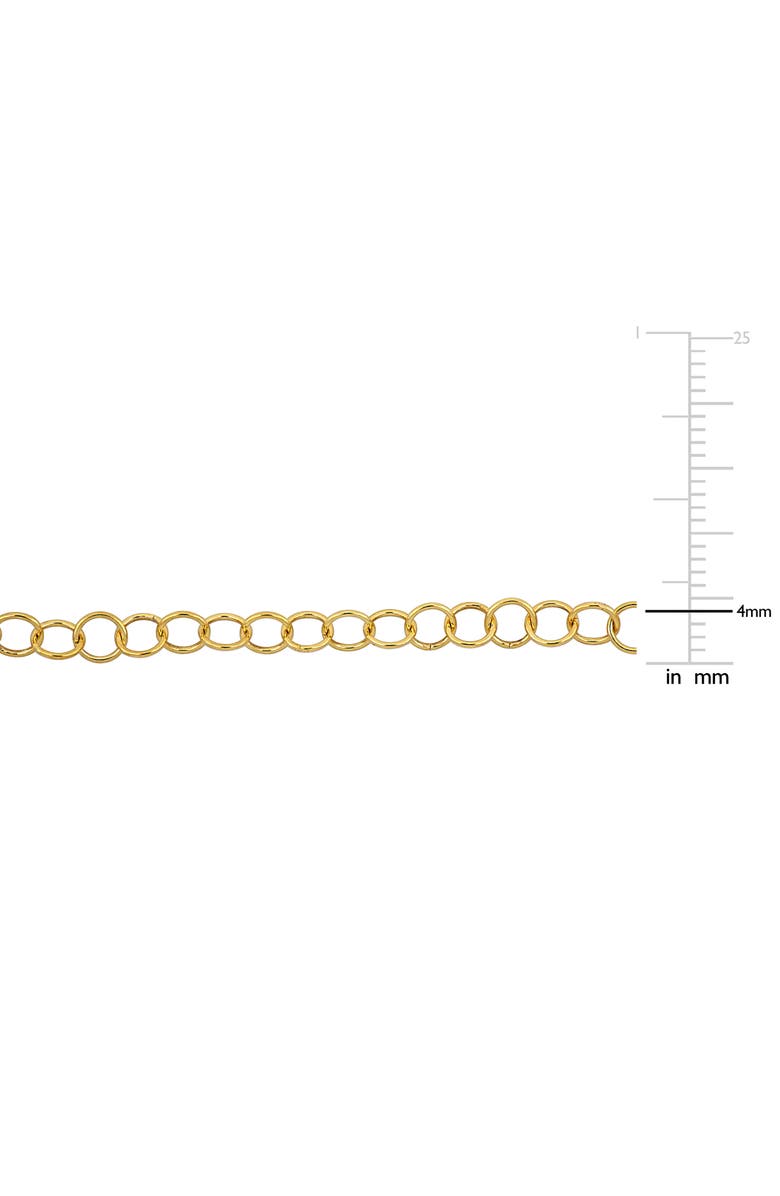 DELMAR Rolo Chain Necklace, 4mm, Alternate, color, Yellow Gold