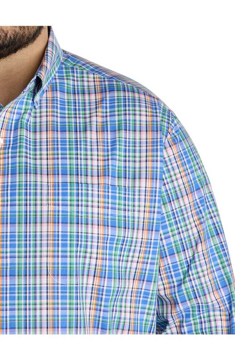 Oak Hill by DXL Big & Tall Plaid Tech Sport Shirt, Alternate, color, Multi