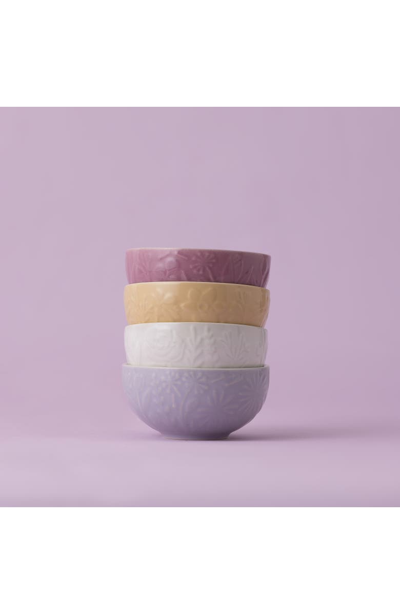 MASON CASH In the Meadow Mini Prep Bowls, Set of 4 Floral Stoneware Bowls, Alternate, color, Multicolored