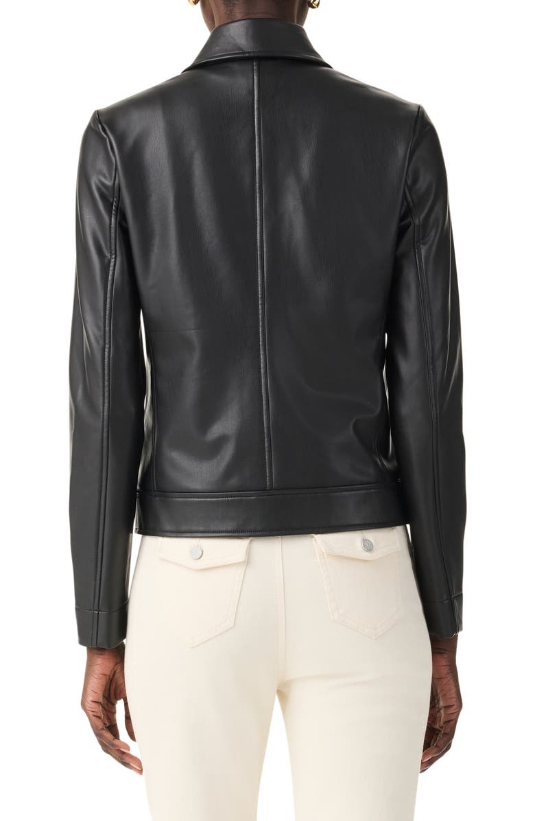 NIC+ZOE Faux Leather Downtown Jacket, Alternate, color, Black Onyx